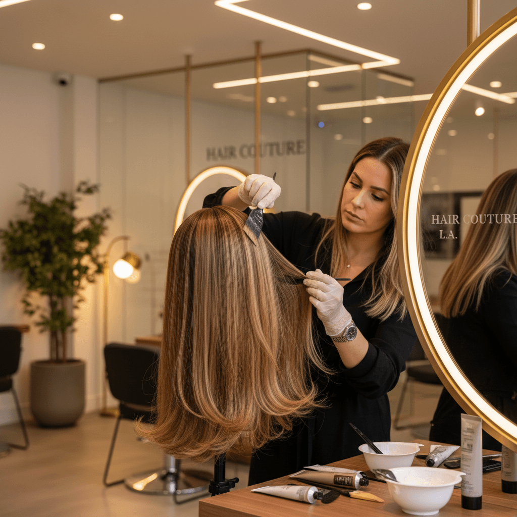 Wig coloring and color treatment service