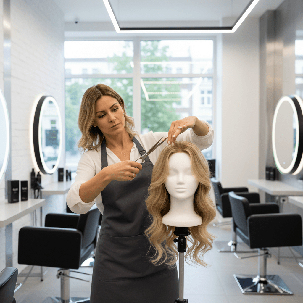Custom wig cutting service at Wigs By Karin